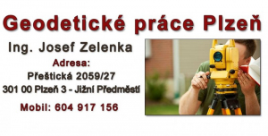 Ing. Josef Zelenka - geodetické práce Plzeň