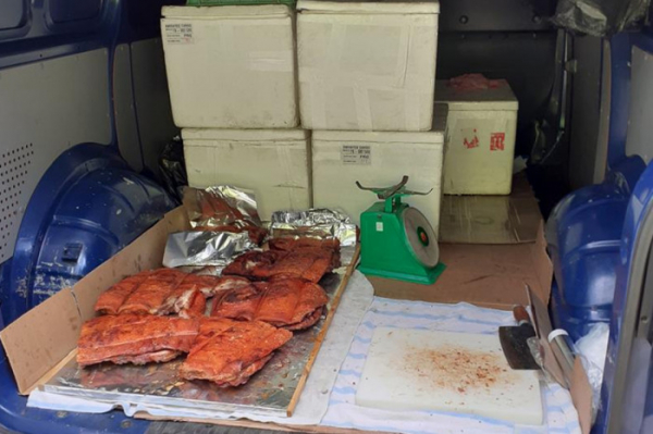 Dodávka převážející maso v nevyhovujících podmínkách díky plzeňským celníkům do cíle nedojela