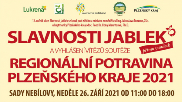 Slavnosti jablek a vyhlášení vítězů soutěže Regionální potravina Plzeňského kraje 2021