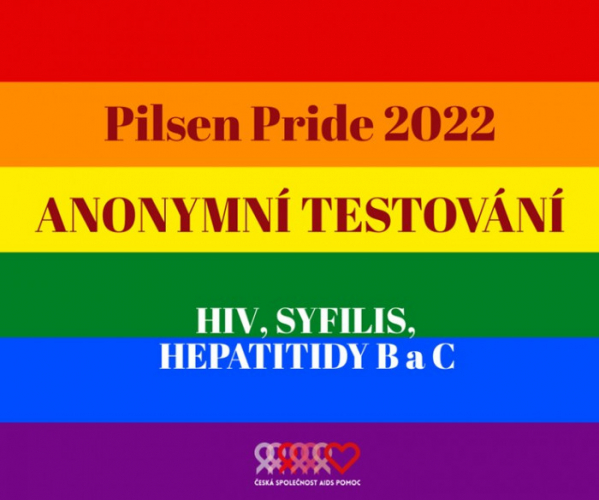 Anonymní testování HIV, Syfilis a Hepatitid B a C v Plzni v rámci Pilsen Pride 2022