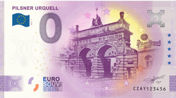 Unikátní suvenýrové bankovky Pilsner Urquell oslavují 180. výročí uvaření první várky slavného ležáku