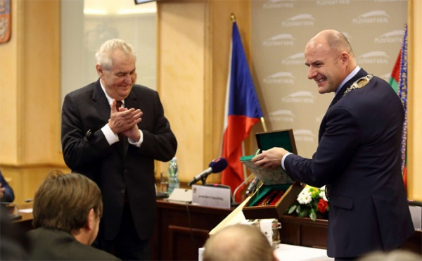Návštěva prezidenta Miloše Zemana na krajském úřadě