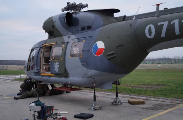 Přeprava vrtulníků W-3A na generální opravu do Polska